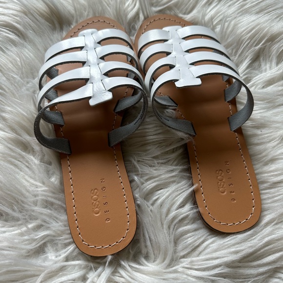 NWOT ASOS Design leather flat fisherman sandals - Picture 2 of 9